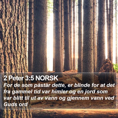 2 Peter 3:5 NORSK Bible Verse Image