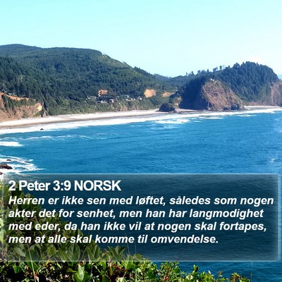 2 Peter 3:9 NORSK Bible Verse Image