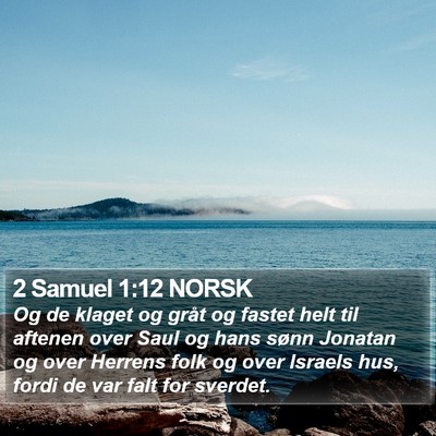 2 Samuel 1:12 NORSK Bible Verse Image