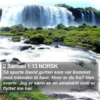 2 Samuel 1:13 NORSK Bible Verse Image