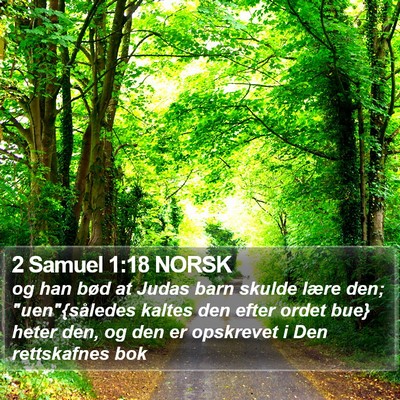 2 Samuel 1:18 NORSK Bible Verse Image