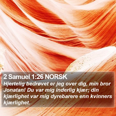 2 Samuel 1:26 NORSK Bible Verse Image