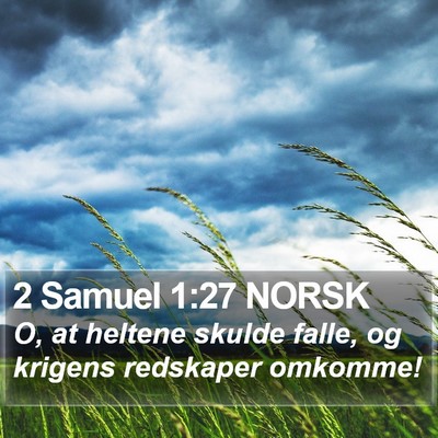2 Samuel 1:27 NORSK Bible Verse Image
