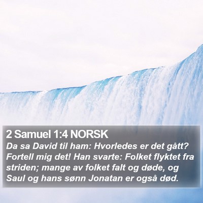 2 Samuel 1:4 NORSK Bible Verse Image