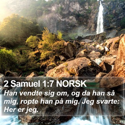 2 Samuel 1:7 NORSK Bible Verse Image