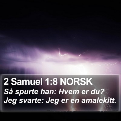 2 Samuel 1:8 NORSK Bible Verse Image