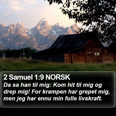 2 Samuel 1:9 NORSK Bible Verse Image