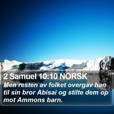 2 Samuel 10:10 NORSK Bible Verse Image