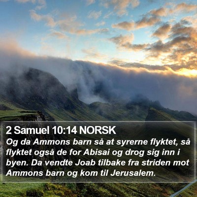 2 Samuel 10:14 NORSK Bible Verse Image