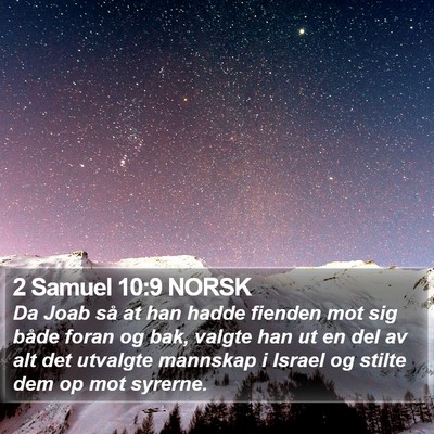 2 Samuel 10:9 NORSK Bible Verse Image