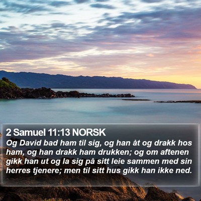 2 Samuel 11:13 NORSK Bible Verse Image