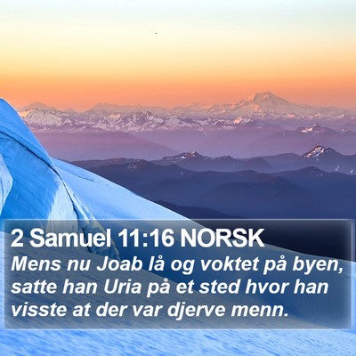 2 Samuel 11:16 NORSK Bible Verse Image