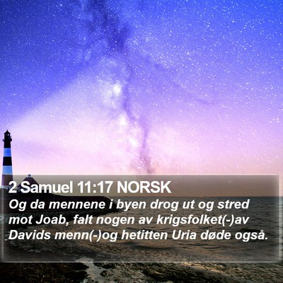 2 Samuel 11:17 NORSK Bible Verse Image