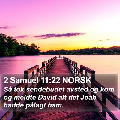 2 Samuel 11:22 NORSK Bible Verse Image