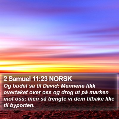 2 Samuel 11:23 NORSK Bible Verse Image