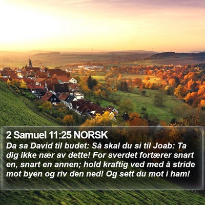 2 Samuel 11:25 NORSK Bible Verse Image
