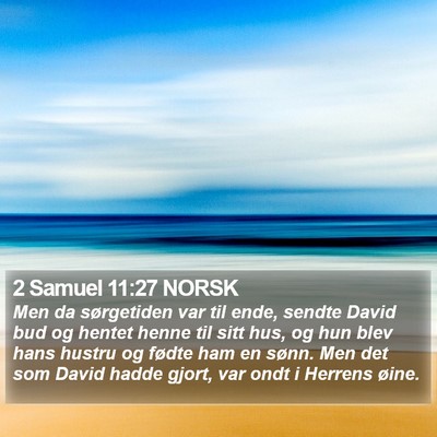 2 Samuel 11:27 NORSK Bible Verse Image
