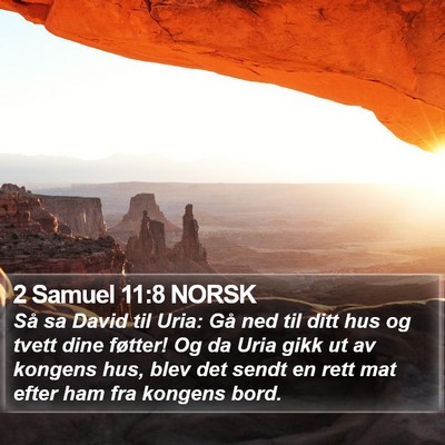 2 Samuel 11:8 NORSK Bible Verse Image