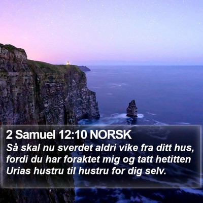 2 Samuel 12:10 NORSK Bible Verse Image