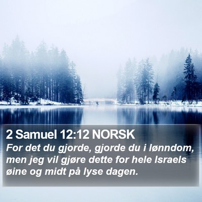 2 Samuel 12:12 NORSK Bible Verse Image