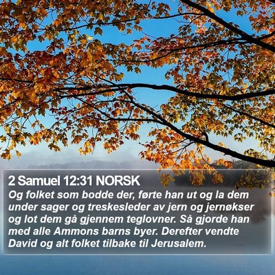 2 Samuel 12:31 NORSK Bible Verse Image