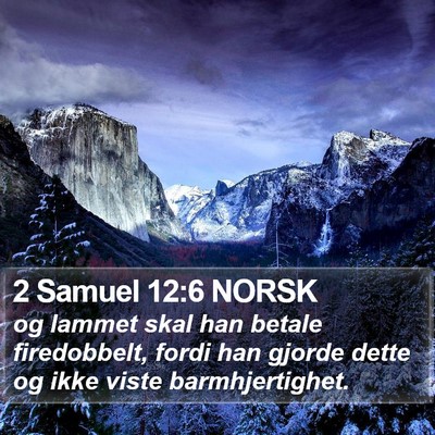 2 Samuel 12:6 NORSK Bible Verse Image