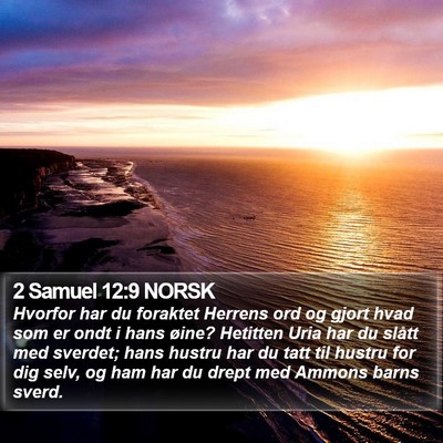 2 Samuel 12:9 NORSK Bible Verse Image