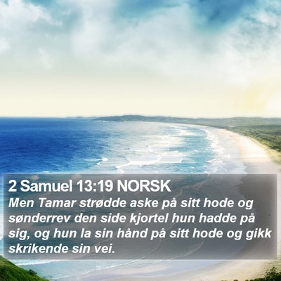 2 Samuel 13:19 NORSK Bible Verse Image