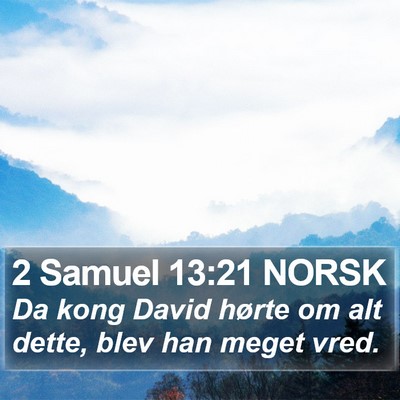 2 Samuel 13:21 NORSK Bible Verse Image