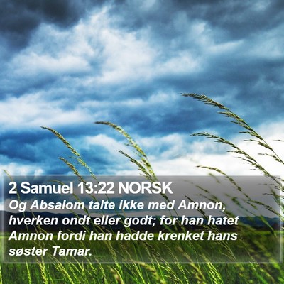 2 Samuel 13:22 NORSK Bible Verse Image