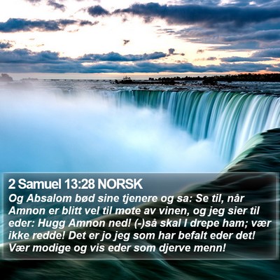 2 Samuel 13:28 NORSK Bible Verse Image