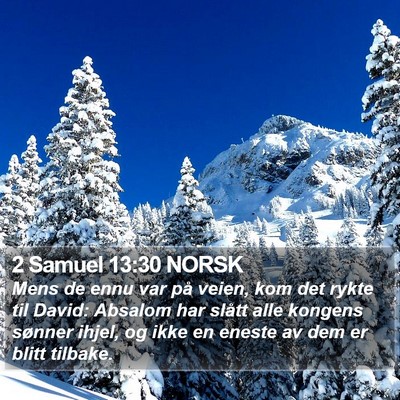 2 Samuel 13:30 NORSK Bible Verse Image