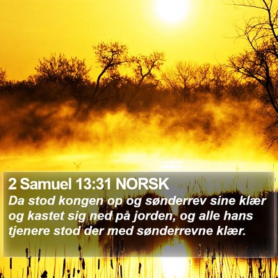 2 Samuel 13:31 NORSK Bible Verse Image
