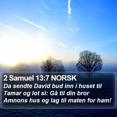 2 Samuel 13:7 NORSK Bible Verse Image