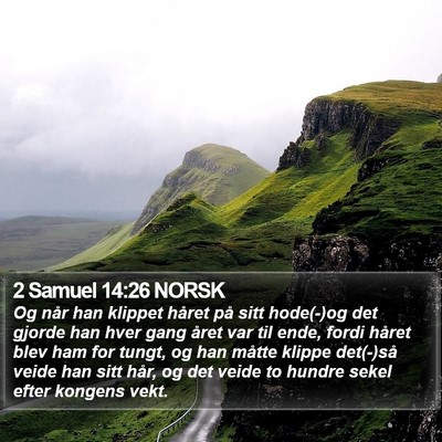 2 Samuel 14:26 NORSK Bible Verse Image