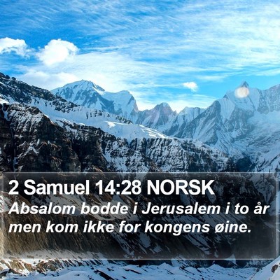 2 Samuel 14:28 NORSK Bible Verse Image