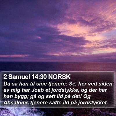 2 Samuel 14:30 NORSK Bible Verse Image