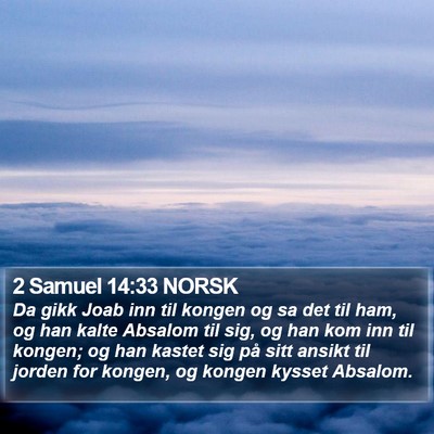 2 Samuel 14:33 NORSK Bible Verse Image