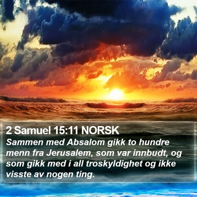 2 Samuel 15:11 NORSK Bible Verse Image