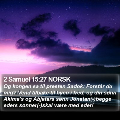 2 Samuel 15:27 NORSK Bible Verse Image