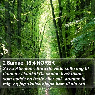 2 Samuel 15:4 NORSK Bible Verse Image