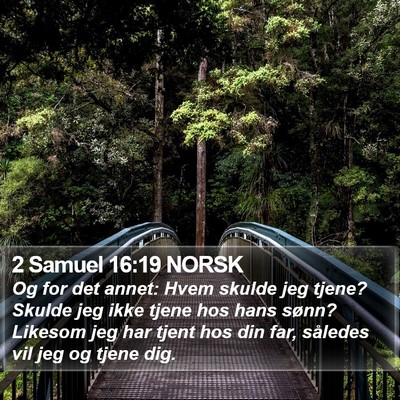 2 Samuel 16:19 NORSK Bible Verse Image