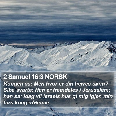 2 Samuel 16:3 NORSK Bible Verse Image
