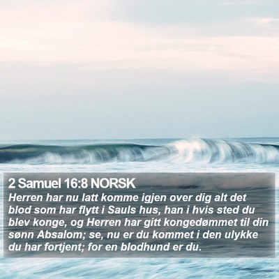 2 Samuel 16:8 NORSK Bible Verse Image