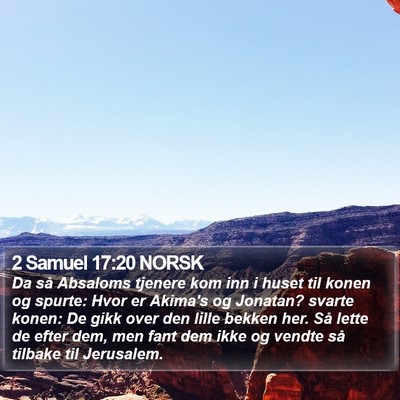 2 Samuel 17:20 NORSK Bible Verse Image