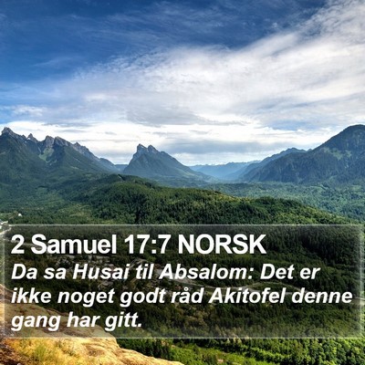 2 Samuel 17:7 NORSK Bible Verse Image