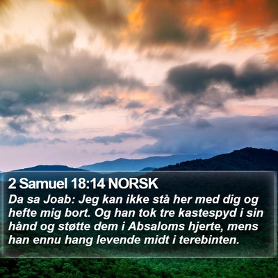 2 Samuel 18:14 NORSK Bible Verse Image