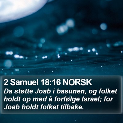 2 Samuel 18:16 NORSK Bible Verse Image