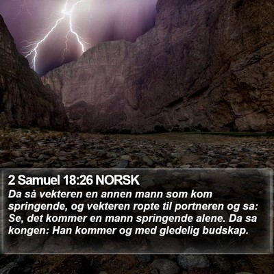 2 Samuel 18:26 NORSK Bible Verse Image