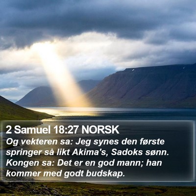 2 Samuel 18:27 NORSK Bible Verse Image